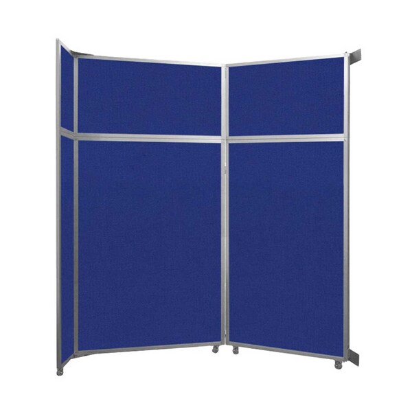 Versare Operable Wall Folding Room Divider 7'11" x 8'5-1/4" Royal Blue Fabric 1070205 - main